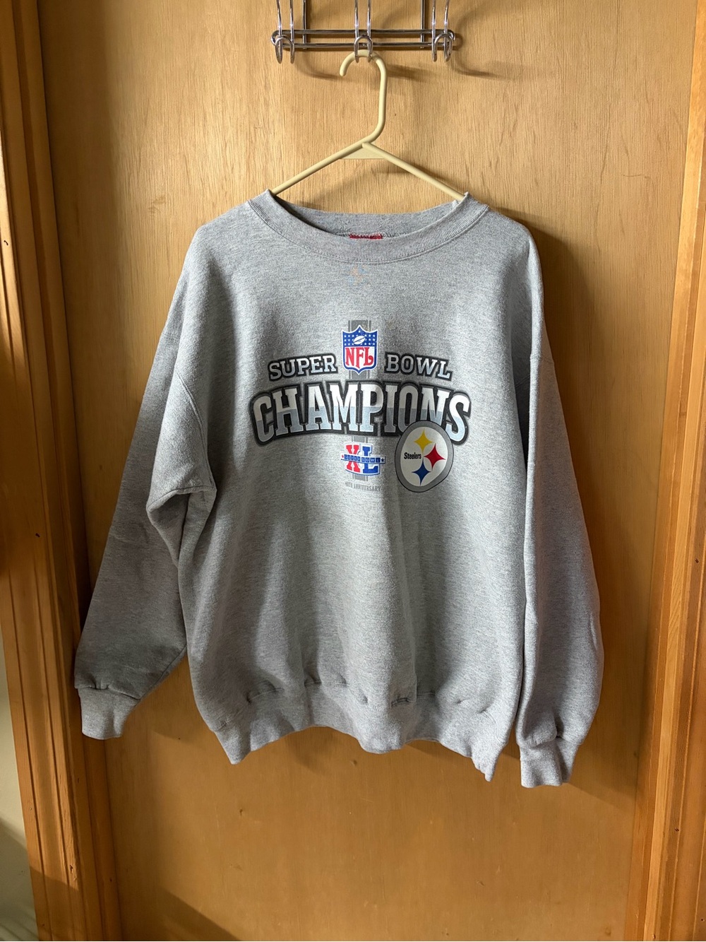 Pittsburgh Steelers nfl crewneck sweater Super Bowl champions size large